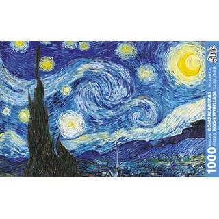 Rompecabezas Noche Estrellada Van Gogh Foil 90x60cm 1000 Pz