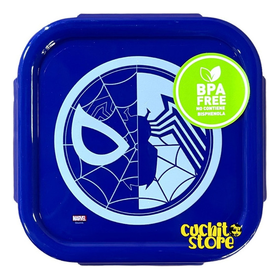 Hermetico 290ml Spiderman Azul Disney Contenedor Niños