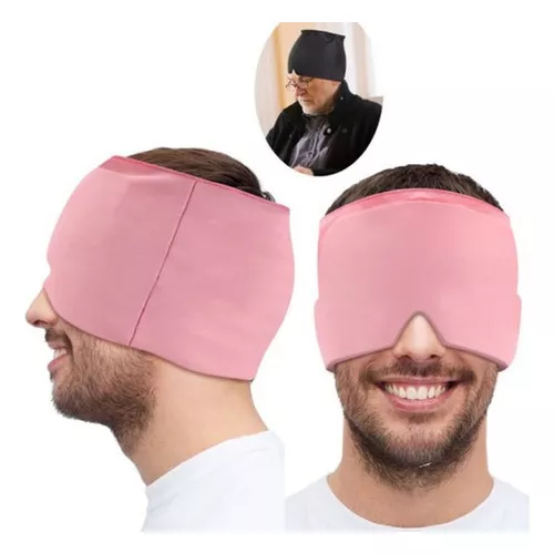 Gorro para aliviar la migraña, gorro para aliviar el dolor de cabeza y  migraña. Alivio del dolor de cabeza con gel caliente/frío, bolsa de hielo  con