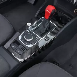 Embellecedor Consola Central Audi A3 Fibra Carbono 2 Boton 