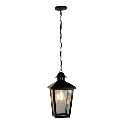 Farol Colgante Techo Cuadrado E27 Colonial Negro Apto Led G Negro