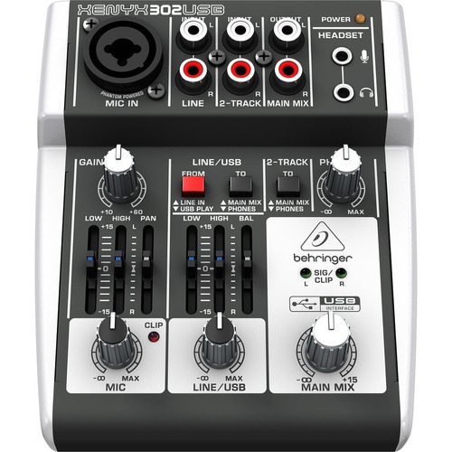 Behringer 302usb Consola Mezcladora Analoga 5 Entradas Envío