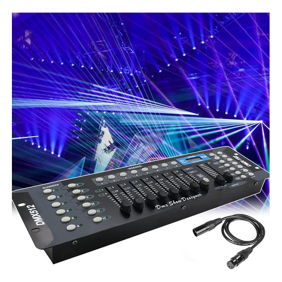 Controlador Dmx 192 Canales Luces Dj Consola 512 + Línea