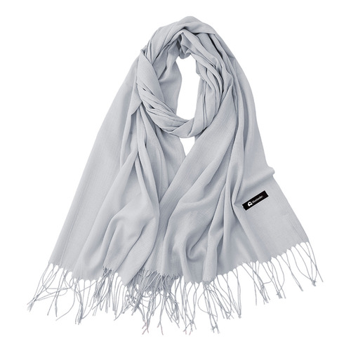 Bufanda Cuellera Pashmina Palestina De Invierno Para Mujer Color Gris