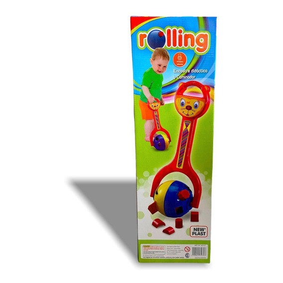 Rolling Encastre Caminador Didactico Bebe Infantil New Plast