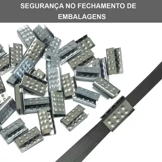 Grampo Selo Metálico Para Fitas Arquear Pp 16mm Com 5 Kg