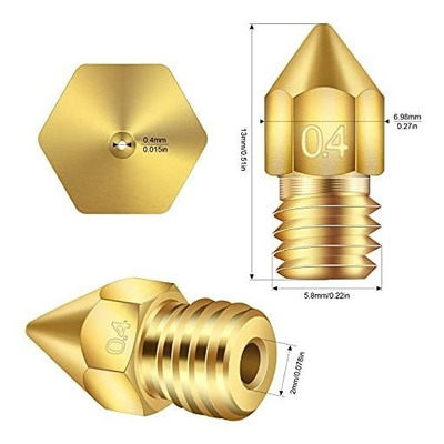 .mm Mk Ender Boquilla Unids Impresora Laton Trusora Para