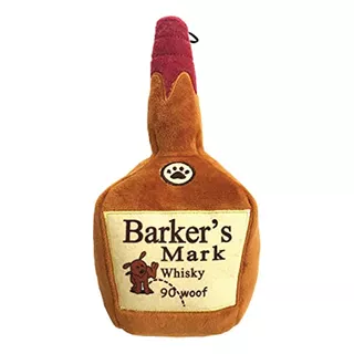 Peluche Para Perro Botella Barkers Mark 90 Woof Cafe 16.5 Cm