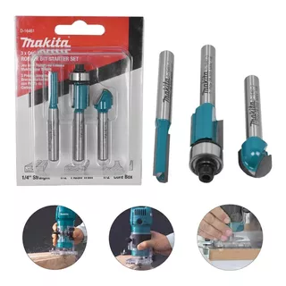 Conjunto De Fresas Com 3 Peças - D-16461 - Makita