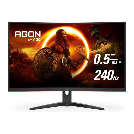 Monitor De Juegos Aoc C32g2ze Color Negro