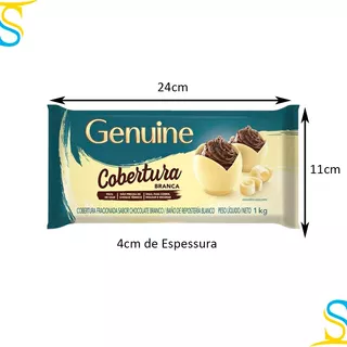 Cobertura Fracionada Sabor Chocolate Branco Genuine 1kg