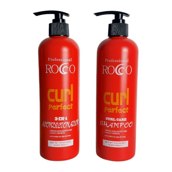  Shampoo + Acondicionador Control Y Cuidado De Rizos Rocco
