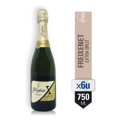 Combo Champagne Freixenet Extra Brut 750 Ml X6 U