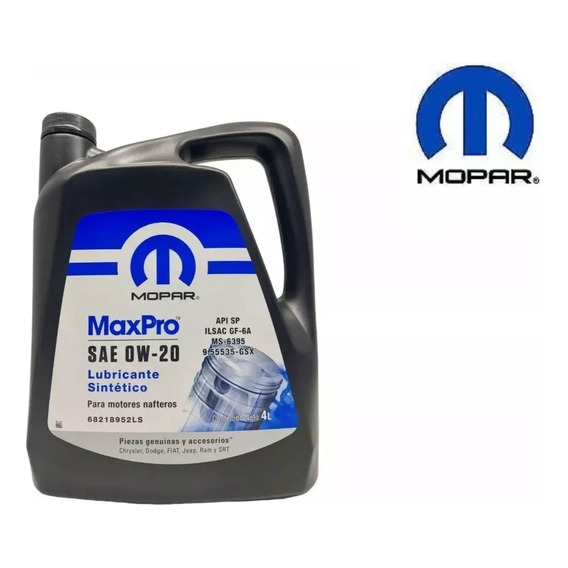 Aceite Mopar Max Pro 0w20 4 Litros Original