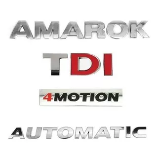 Kit Emblemas Insignias Vw Amarok Tdi 4motion Automatic 