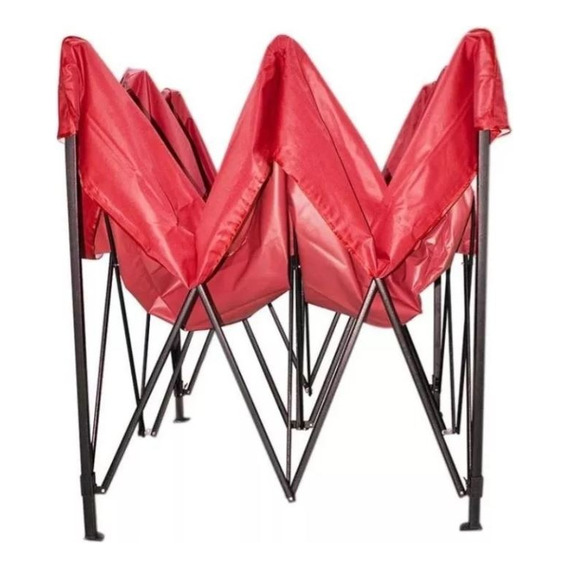 Carpa Toldo Techo De Lona Estructura Acero Reforzado 3x4.5 M Color Rojo