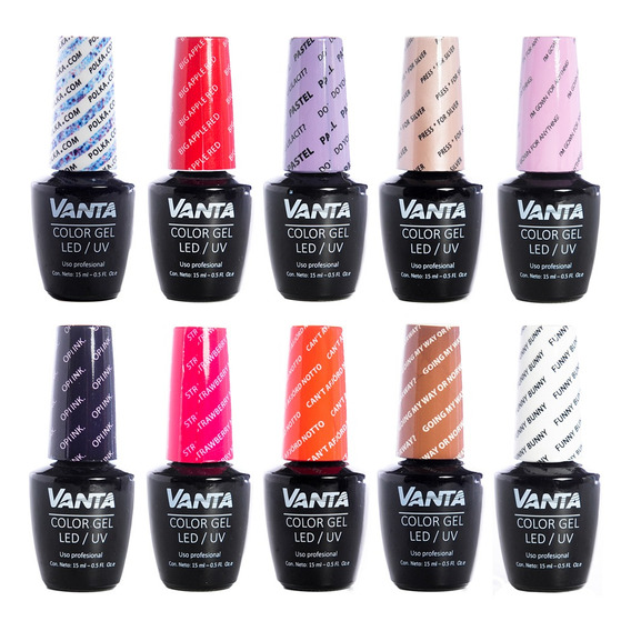 Vanta X10 Esmaltes Semipermanentes Gel On-off Cabina X 15 Ml