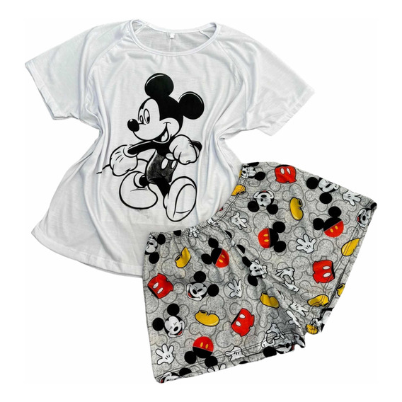 Pijama Corto Adultos Stitch Mickey Star Wars Short + Remera
