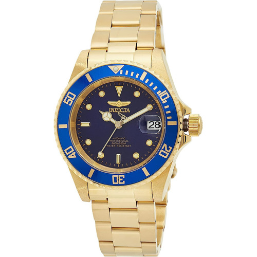 Reloj Invicta 8930ob Men's 8930ob Pro Diver Display Analóg Color de la correa Dorado Color del bisel Acero inoxidable Color del fondo Azul