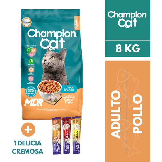 Alimento Champion Cat Adulto Pollo 8kg | Mdr