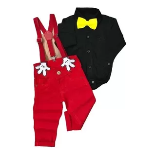 Roupa Mickey Bebê Infantil-festa Aniversário-outono/inverno