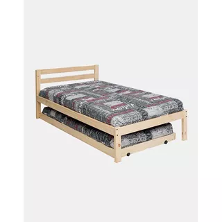 Cama Nido 1 Plaza En Madera Natural Incal