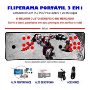 Fliperama Portátil Slim 3 Em 1 - Kratos