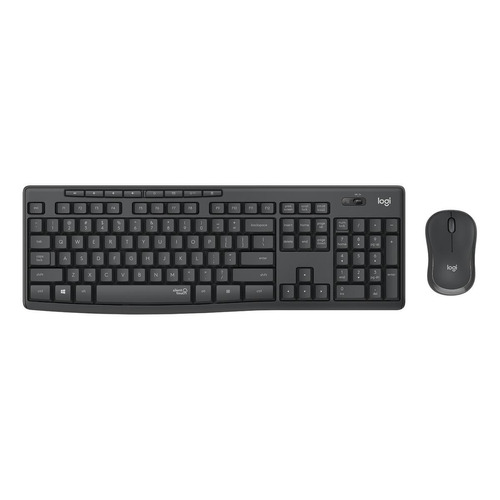 Kit de teclado y mouse inalámbrico Logitech MK295 Inglés US de color negro