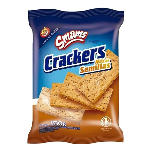 Galletitas Crackers Con Semillas Sin Tacc Smams X 150 Gr