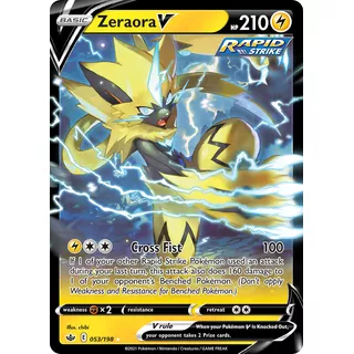 Zeraora V 053/198 Chilling Reign Sword & Shield