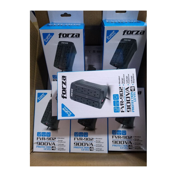 Estabilizador 900va Modelo Fvr-902 Forza, 450w 8 Tomas