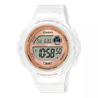 Reloj Casio Dama Lws-1200h-7a2v, 60 Laps, Luz, W.r. 100m, Al