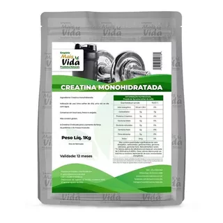 Creatina Monohidratada - 1kg - Importada 100% Pura