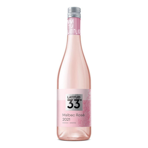 Caja X6 Vino Latitud 33 Malbec Rosé 750 Ml