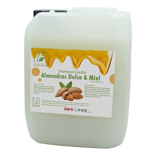  Shampoo Almendras Dulces & Miel Cabellos Seco (5 Litros)