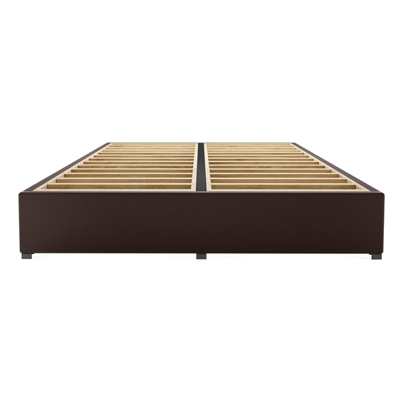 Base Cama Box Madera Tapiz Magna Chocolate King Size Color Marrón