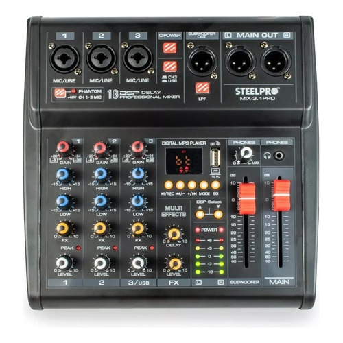 Consola Steelpro Technologies MIX-3.1PRO de mezcla