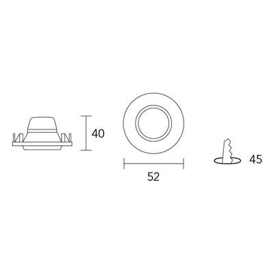 Spot Embutir Okkyo Acero Mini Luz Led De Cortesia Lucciola