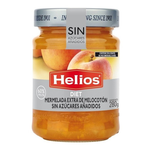 Mermelada Helios Diet Sin Azucar 60 % Fruta Melocoton 280 Gr