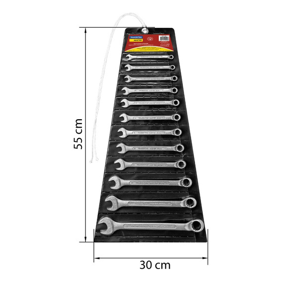 Juego de llaves combinadas Tramontina con 12 piezas