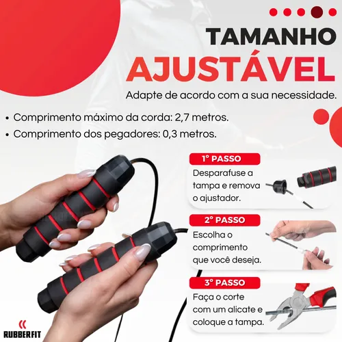 Corda de Pular Yangfit Speed Rope Alumínio - 3 Metros