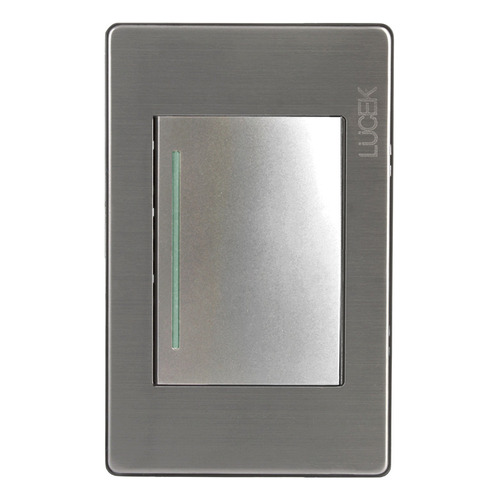 Placa Lucek Metal 1 Apagador Sencillo Plata Color Único