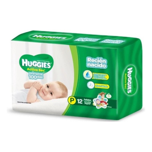 Pañales Huggies Active Sec  P