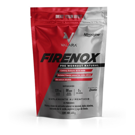 Valara Firenox Pre Workout 100% Natural De Betabel 450g