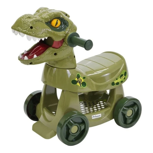 Carrito Montable Prinsel Roller Dinosaurio 1716 Color Verde