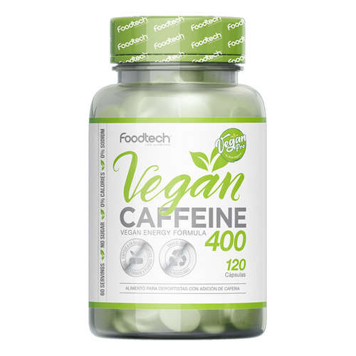 Vegan Caffeine 400 120 Caps - Foodtech