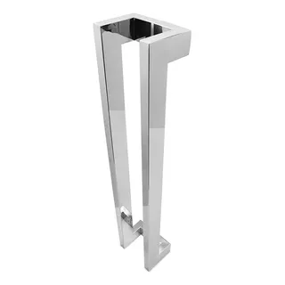 Puxador Inox Deslocado Para Porta 150cm Par 40x20mm Polido