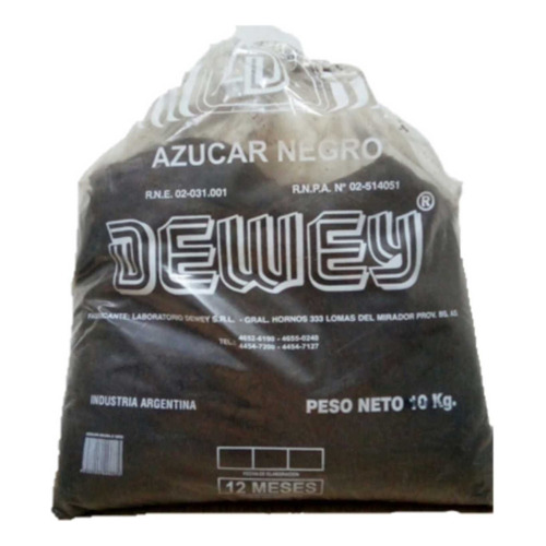 Azúcar Dewey Sin Fraccionar Negra X 10kg