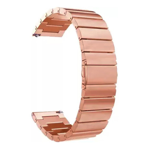 Malla Metalica Acero Relojes Smartwatch 20mm Bip Amazfit Ancho 20 mm Color Rose Gold / Rosa Dorado