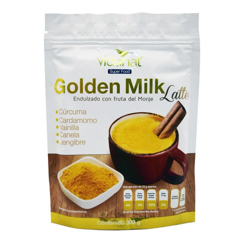 Golden Milk Latte 300 G Vidanat Sabor Vainilla